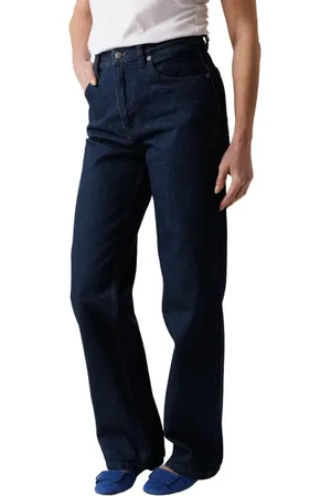 Filippa K Jeans, Dame, Blå, S, Bomuld, High Waist Straight Jeans