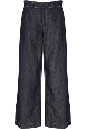 Max Mara Jeans, Dame, Blå, XL, Bomuld, Wide Jeans