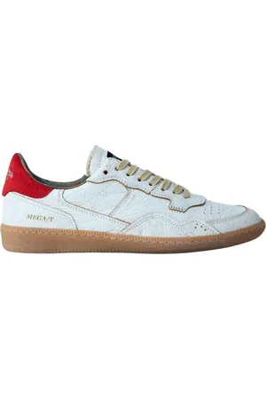 Hidnander Sko, Dame, Hvid, 36 EU, Læder, Lav-top Læder Sneakers med Logo Motif