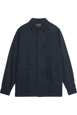 Lyle & Scott Jakke, Herre, Blå, M, Linen Blend Overshirt
