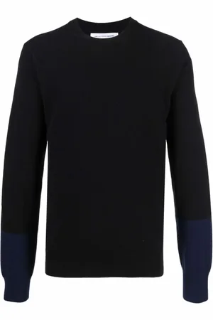Comme des Garçons Strik, Herre, Sort, S, Uld, Tonal Uld Jumper