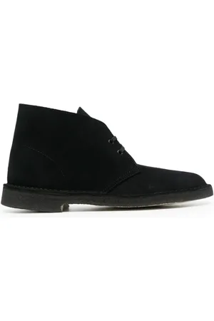 Clarks Sko, Herre, Sort, 40 EU, Uld, Lave Hæl Desert Snørestøvler
