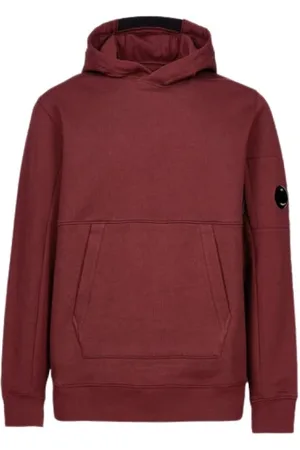 C.P. Company Sweathshirts & Hoodies, Herre, Rød, XL, Bomuld, Diagonal Raised Fleece Hoodie