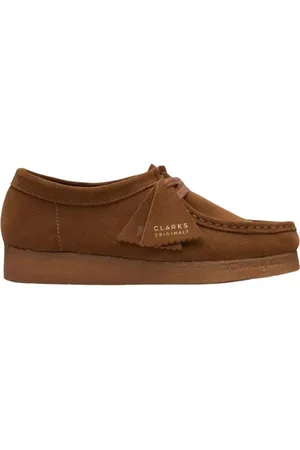 Clarks Sko, Herre, Brun, 44 1/2 EU, Sort Ruskind Wallabee Sko