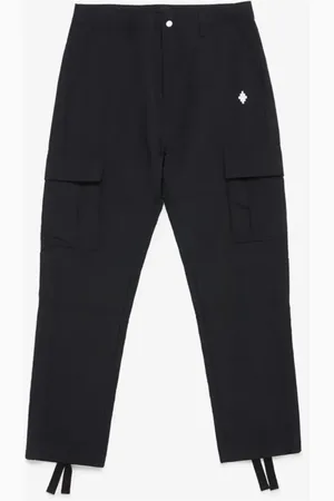 MARCELO BURLON Bukser, Herre, Sort, S, Nylon, Cross Nylon Cargo Bukser