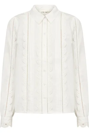 Cream Bluser & Skjorter, Dame, Hvid, XS, Bomuld, Feminin Blonde Skjorte Sne Hvid