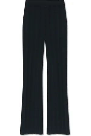 Jil Sander Bukser, Dame, Sort, S, Uld, Uldbukser med svajende ben