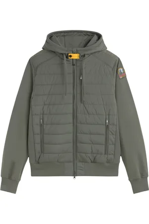 Parajumpers Jakke, Herre, Grøn, XL, Bomuld, Hybrid Fleece Puffer Sweatshirt