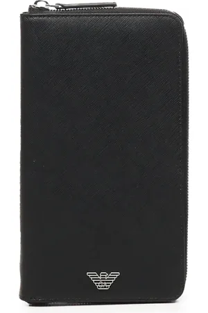 Emporio Armani Tilbehør, Herre, Sort, ONE SIZE, Læder, Sort, pung i sort