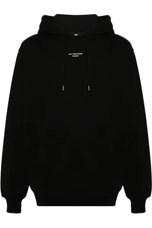 Drôle de Monsieur Sweathshirts & Hoodies, Herre, Sort, M, Uld, Sort sweater stilfuld fritidstøj