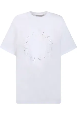 Stella McCartney Top, Dame, Hvid, M, Bomuld, Minimalistisk Hvid T-shirt