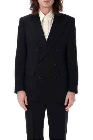 Sunflower Jakke, Herre, Sort, L, Uld, Sort uld dobbeltradet blazer
