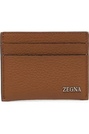 Ermenegildo Zegna Tilbehør, Herre, Brun, ONE SIZE, Polyester, Simpel Kortholder