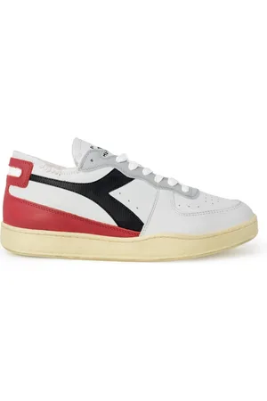 Diadora Sko, Herre, Hvid, 40 EU, Læder, Hvide Læder Sporty Sneakers