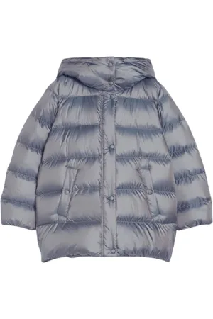 iBlues Jakke, Dame, Grå, 2XL, Uld, Grå Vinterfrakke med Hætte