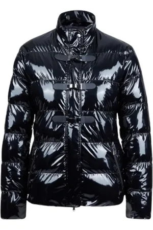 Emporio Armani Jakke, Dame, Sort, S, Uld, Shiny Quilted Puffer Jacket