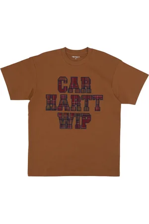 Carhartt Top, Herre, Brun, S, Bomuld, Herre T-shirt med ternede indsatser