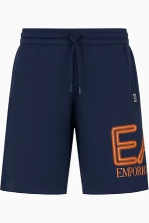 EA7 Shorts, Herre, Blå, M, Bomuld, Herre Casual Shorts