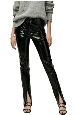 Lois Bukser, Dame, Sort, W26, Læder, Valle Patent Leather Bukser