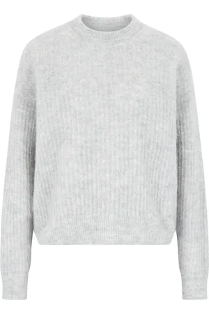 Drykorn Strik, Dame, Grå, L, Uld, Lækker Striktrøje Oversized Blød Fornemmelse