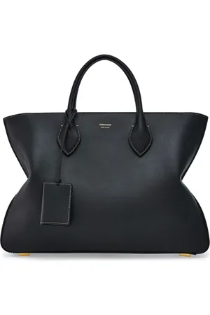 Salvatore Ferragamo Taske, Herre, Sort, ONE SIZE, Læder, Sort Læder Logo Print Rejsetaske