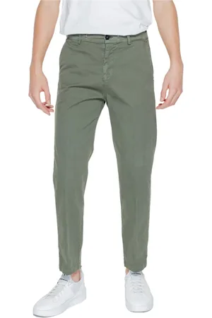 Liu Jo Bukser, Herre, Grøn, XL, Bomuld, Cotton Linen Blend Chinos