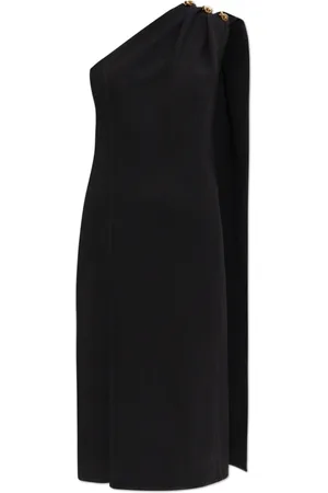Bottega Veneta Kjole, Dame, Sort, 2XS, Uld, One-shoulder Kjole