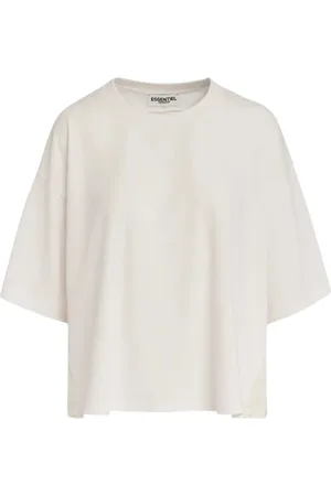 Essentiel Antwerp Top, Dame, , S, Bomuld, Bomulds Oversized T-shirt med Satinryg