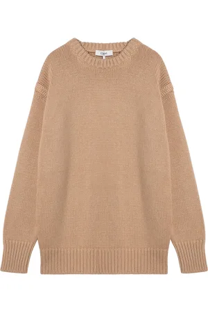 Chloé Strik, Dame, Brun, L, Rundhals T-shirt