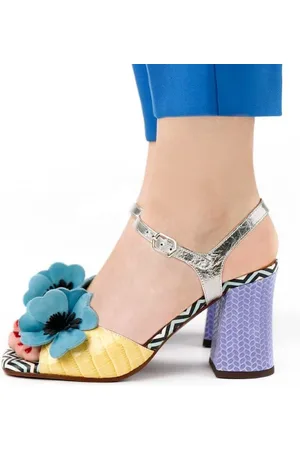 Chie Mihara Sko, Dame, Flerfarvet, 35 1/2 EU, Læder, Grøn Krokodille Sandal