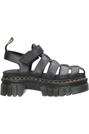 Dr. Martens Sko, Dame, Sort, 40 EU, Læder, Ricki Fisherman Sandaler