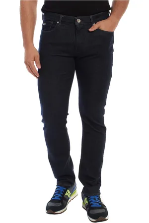 Emporio Armani Jeans, Herre, Blå, W29, Denim, Slim Fit Mørke Denim Jeans