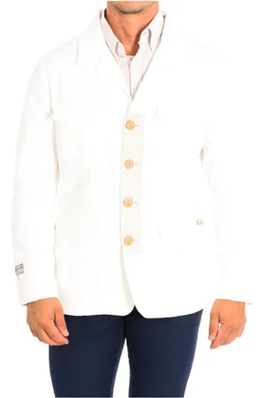 La Martina Jakke, Herre, Hvid, 2XL, Bomuld, Langærmet jakke