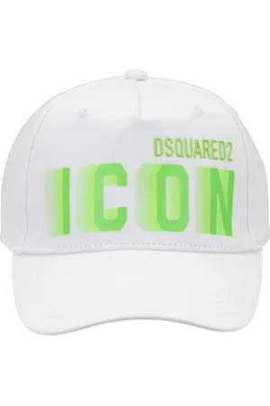 Dsquared2 Tilbehør, unisex, Hvid, ONE SIZE, Bomuld, Ikonisk baseballkasket med spænde