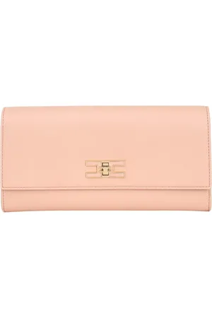 Elisabetta Franchi Taske, Dame, Lyserød, ONE SIZE, Uld, Chic Hudfarvet Clutch Taske