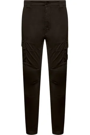 C.P. Company Bukser, Herre, Sort, 4XL, Satin, Cargo Bukser i Stretch Satin