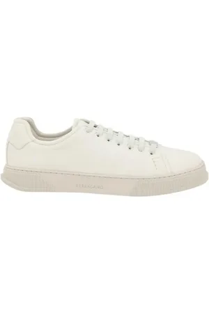 Salvatore Ferragamo Sko, Herre, Hvid, 39 EU, Læder, Low top sneaker