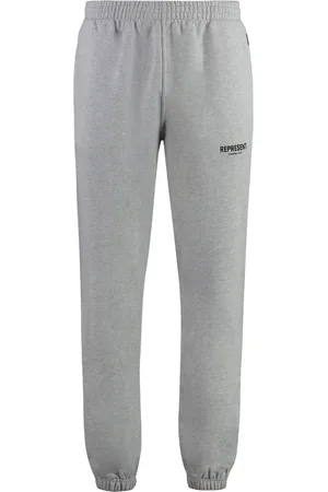 Represent Bukser, Herre, Grå, L, Bomuld, Bomuldssweatpants med logoprint