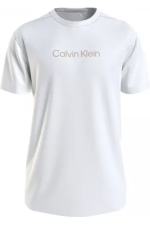 Calvin Klein Top, Herre, Hvid, M, Bomuld, Logo Crew Neck T-Shirt