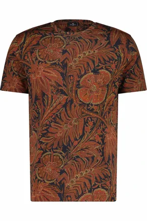 Etro Top, Herre, Flerfarvet, XL, Bomuld, Paisley Mønstret T-Shirt