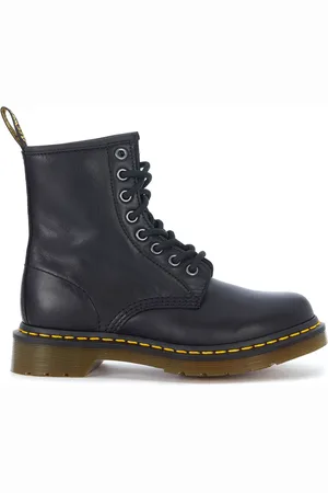 Dr. Martens Sko, Dame, Sort, 38 EU, Læder, Anfibio Læderstøvler med Chunky Sål