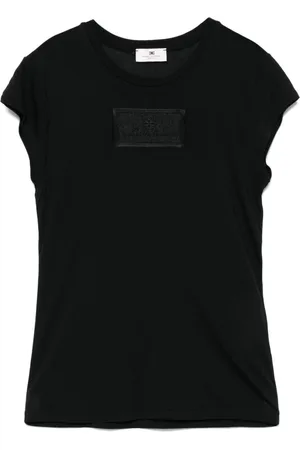 Elisabetta Franchi Top, Dame, Sort, XS, Crew Neck T-shirt