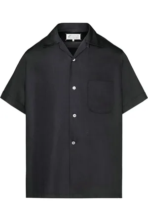 Maison Margiela Skjorte, Herre, Sort, L, Kortærmet skjorte