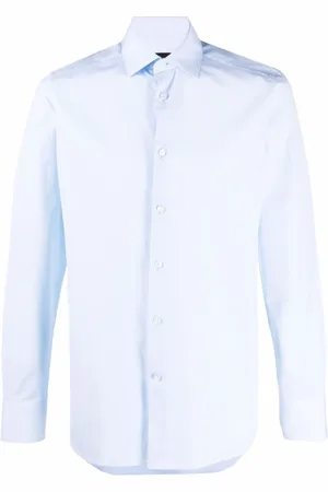 Ermenegildo Zegna Skjorte, Herre, Blå, 4XL, Bomuld, Trofeo Cotton Skjorte