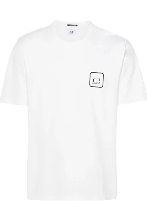 C.P. Company Top, Herre, Hvid, XL, Rundhalset T-shirt med print