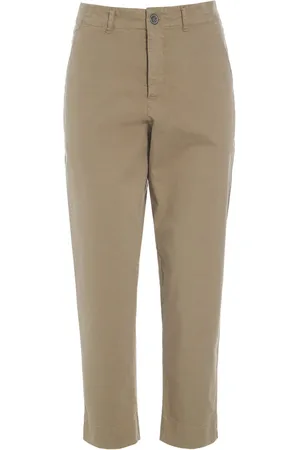 Bitte Kai Rand Bukser, Dame, Brun, S, Bomuld, Klassiske Slim Fit Nutmeg Bukser