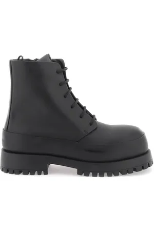 Salvatore Ferragamo Sko, Herre, Sort, 41 EU, Læder, Snørestøvler