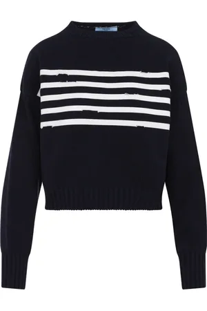 Prada Strik, Dame, Blå, 2XS, Bomuld, Blå Sweater til Kvinder