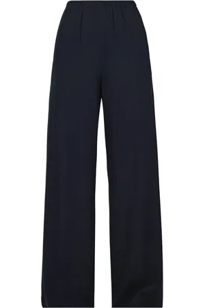LIVIANA CONTI Bukser, Dame, Blå, XS, Wide Twill Bukser med Lige Ben