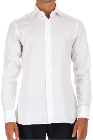 Ermenegildo Zegna Skjorte, Herre, Hvid, M, Bomuld, Formal Skjorte
